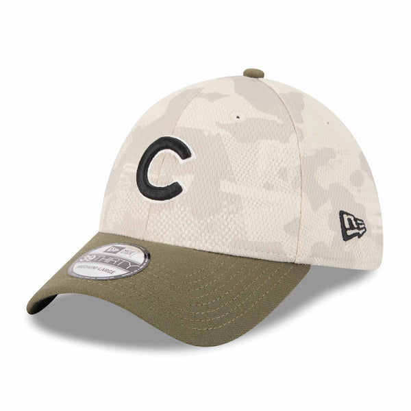 Chicago Cubs New Era 2025 Armed Forces Day 39Thirty Stretch Fit Cap
