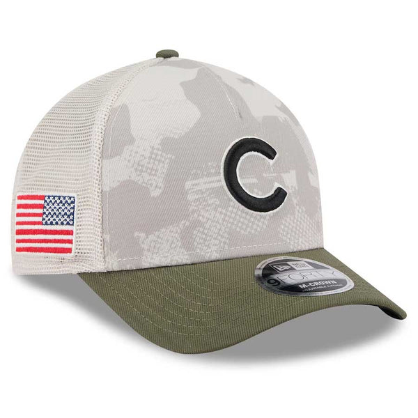 Chicago Cubs New Era 2025 Youth Armed Forces Day 9FORTY Adjustable Cap