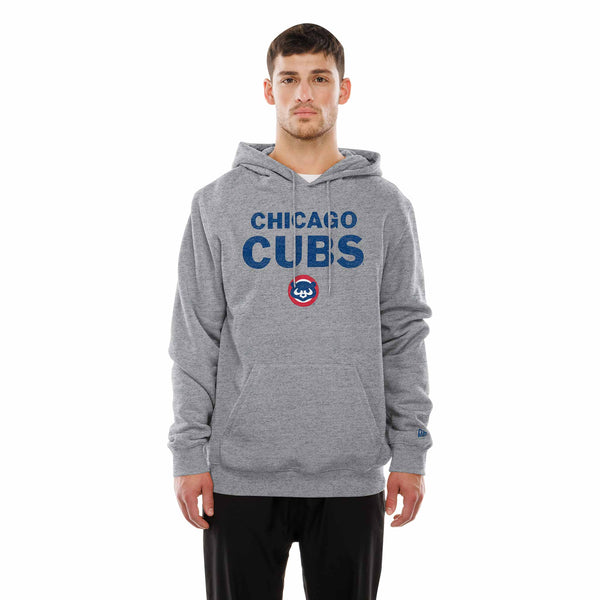 Chicago Cubs New Era 1984 Bear Bubble Grey Hooded Sweatshirt