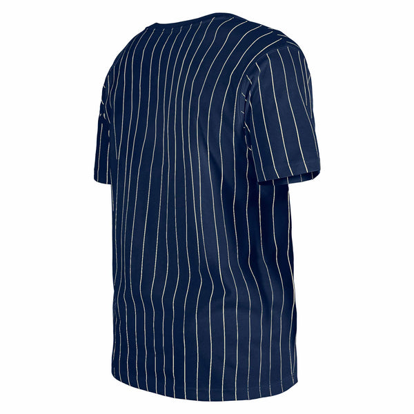 Chicago Cubs New Era 1914 Bear Navy Pinstripe T Shirt