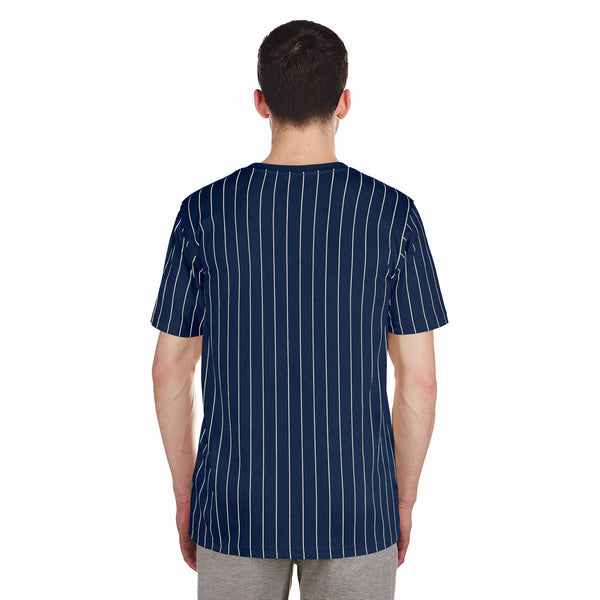 Chicago Cubs New Era 1914 Bear Navy Pinstripe T Shirt
