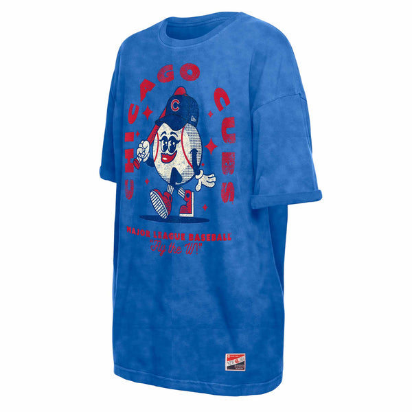 Chicago Cubs Women's New Era Baseball Cartoon T Shirt