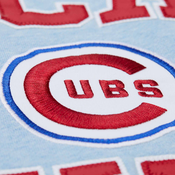 Chicago Cubs Mitchell & Ness Playoff Win Baby Blue Crewneck Sweatshirt