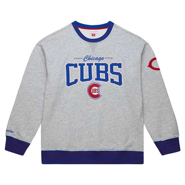 Chicago Cubs Mitchell & Ness Throw It Back Crewneck Sweatshirt