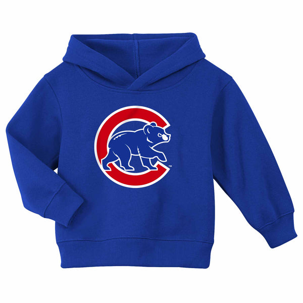 Chicago Cubs Toddler Royal Blue Over Fleece Hooded Sweatshirt