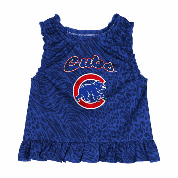 chicago cubs maxi dress Chicago Cubs Flower Pattern Women's Summer Beach Sling Dress