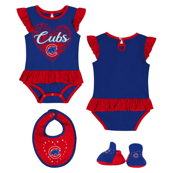 Chicago Cubs Infant Girls Bid & Bootie Set
