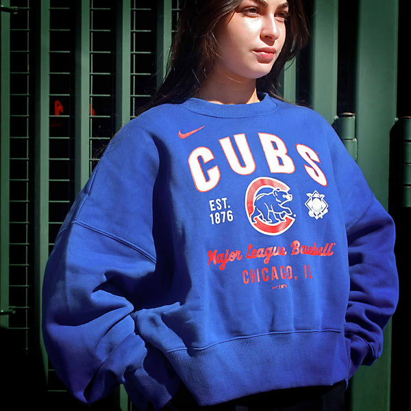 Chicago Cubs Nike Ladies Crewneck Fleece