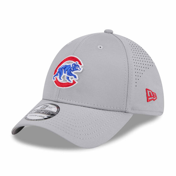 Chicago Cubs New Era 39THIRTY Walking Bear Grey Stretch Fit Cap