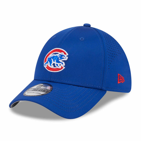 Chicago Cubs New Era 39THIRTY Walking Bear Royal Blue Stretch Fit Cap