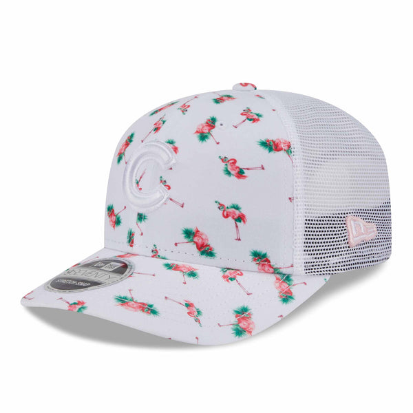 Chicago Cubs New Era Flamingo Print 9SEVENTY Stretch Snap Cap