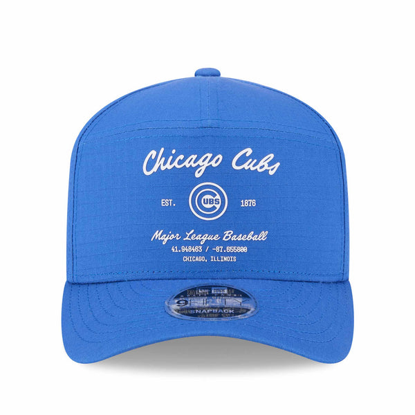 Chicago Cubs New Era Vintage Script 9FIFTY Split Panel Adjustable Cap