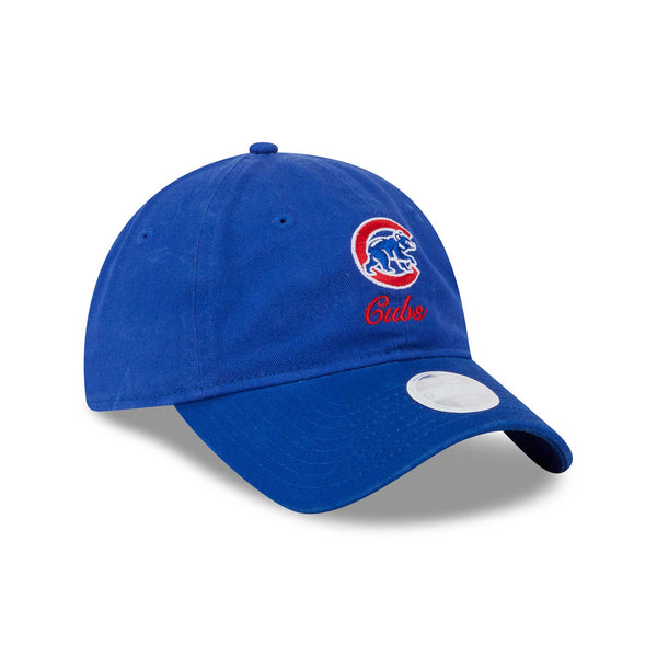 Chicago Cubs New Era Ladies 9TWENTY Preppy Team Royal Blue Adjustable Cap