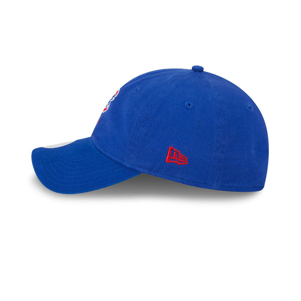 Chicago Cubs New Era Ladies 9TWENTY Preppy Team Royal Blue Adjustable Cap