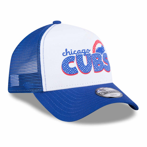 Chicago Cubs New Era Youth Girls 9FORTY A-Frame Adjustable Cap