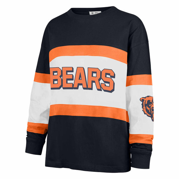 Chicago Bears 47 Brand Women's Atlas Blue Breezyway Archive Long Sleeve T Shirt