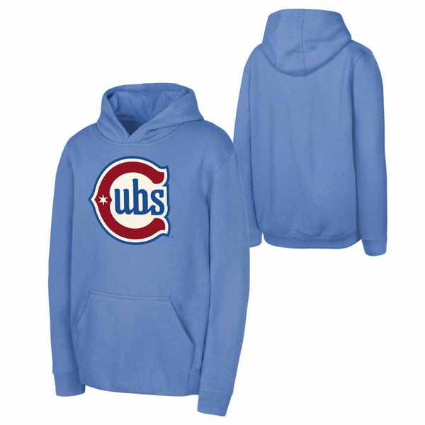 Chicago Cubs Youth Blues Alternate 2 Logo Baby Blue Hooded Sweatshirt