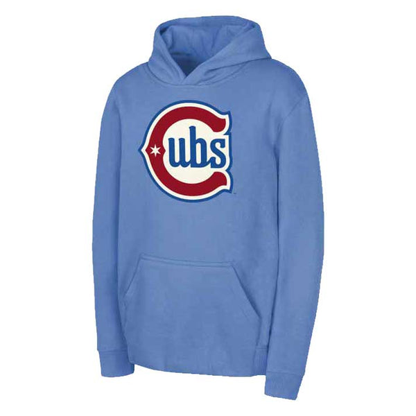 Chicago Cubs Youth Blues Alternate 2 Logo Baby Blue Hooded Sweatshirt