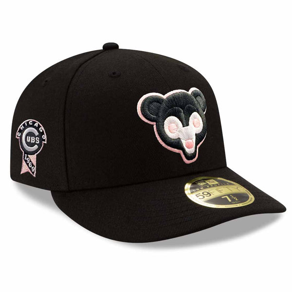 Chicago Cubs New Era Black Pink 1969 Bear and Patch Low Profile 59FIFTY Fitted Cap