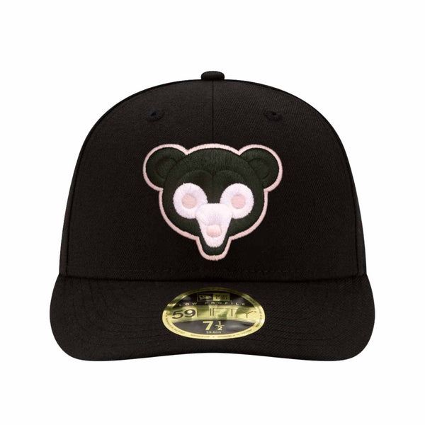 Chicago Cubs New Era Black Pink 1969 Bear and Patch Low Profile 59FIFTY Fitted Cap