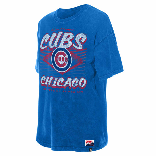Chicago Cubs New Era Women's Royal Oversized Diamond T Shirt