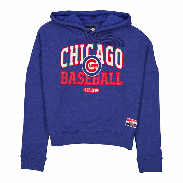 Chicago Cubs New Era Women's Royal Bullseye Baseball Hooded Sweatshirt