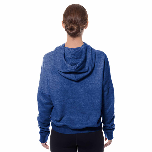 Chicago Cubs New Era Women's Royal Bullseye Baseball Hooded Sweatshirt