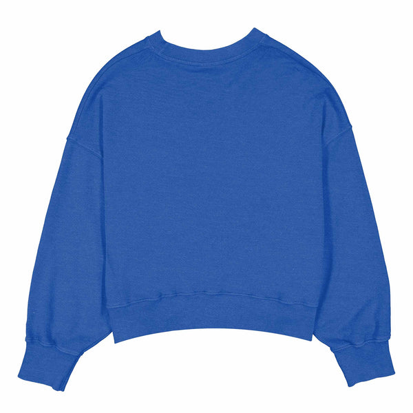 Chicago Cubs New Era Women's Royal Script Chicago Crewneck Sweatshirt