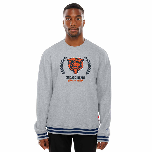 Chicago Bears New Era Grey Crest Crewneck Sweatshirt