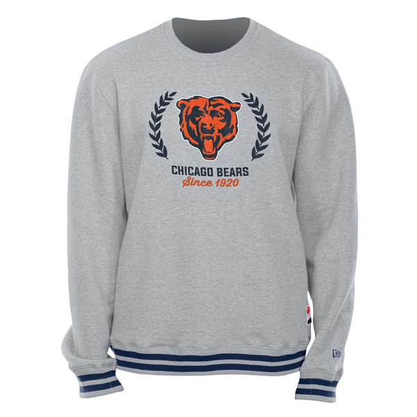 Chicago Bears New Era Grey Crest Crewneck Sweatshirt