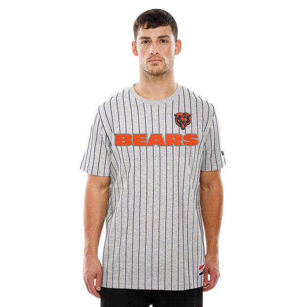 Chicago Bears New Era Grey Pinstripe Short Sleeve T Shirt