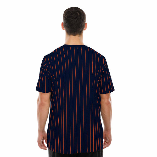 Chicago Bears New Era Navy Pinstripe Short Sleeve T Shirt