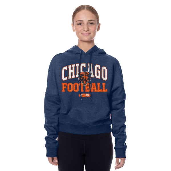 Chicago Bears New Era Women's Chicago Football Throwback Hooded Sweatshirt