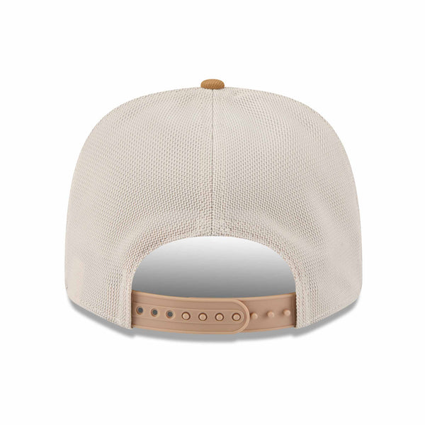 Chicago Bulls New Era Khaki Bulls Head Logo 9SEVENTY Stretch Fit Mesh Trucker Adjustable Cap