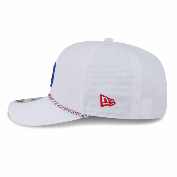 Chicago Cubs New Era White Bullseye 9SEVENTY Stretch Snap Multi Rope Adjustable Cap