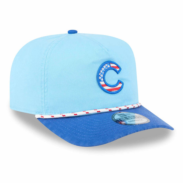 Chicago Cubs New Era 2025 Fourth of July Rope Golfer Adjustable Cap