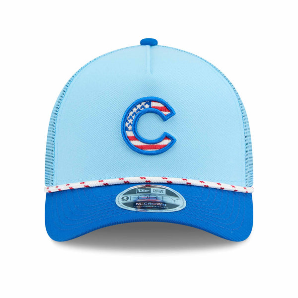 Chicago Cubs New Era 2025 Fourth of July 9FORTY Rope M Crown Adjustable Cap