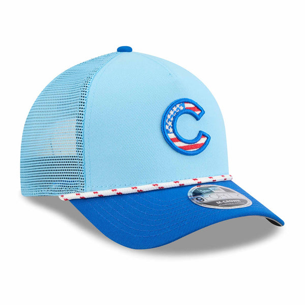 Chicago Cubs New Era 2025 Fourth of July 9FORTY Rope M Crown Adjustable Cap