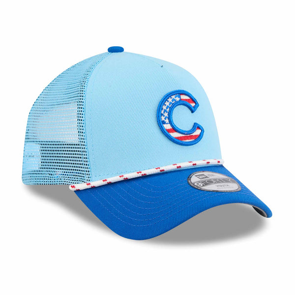 Chicago Cubs New Era Youth 2025 Fourth of July 9FORTY Rope M Crown Adjustable Cap