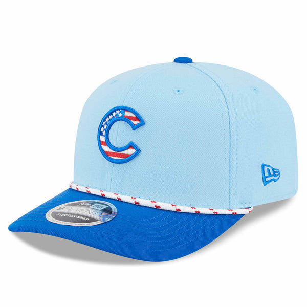 Chicago Cubs New Era 2025 Fourth of July 9SEVENTY Rope Stretch Snap Adjustable Cap