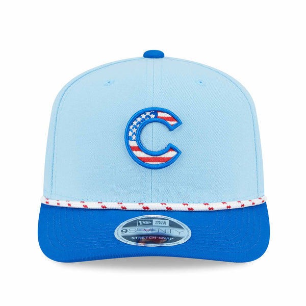 Chicago Cubs New Era 2025 Fourth of July 9SEVENTY Rope Stretch Snap Adjustable Cap