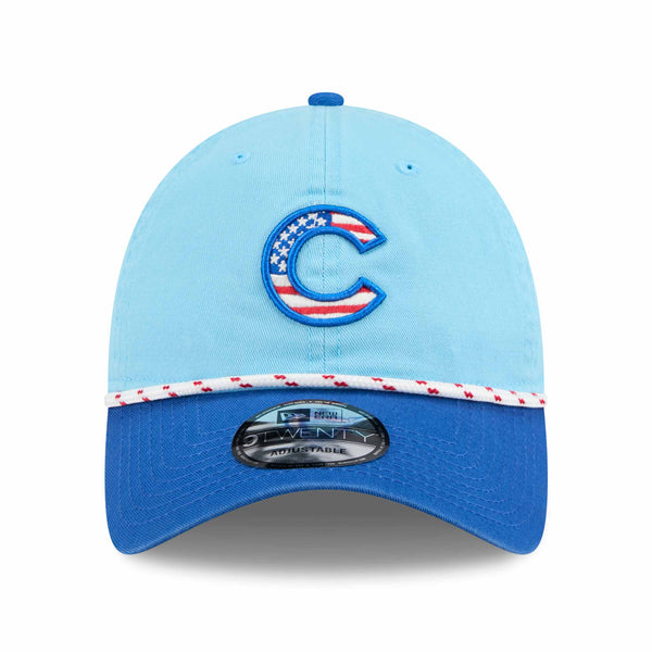 Chicago Cubs New Era 2025 Fourth of July 9TWENTY Rope Adjustable Cap