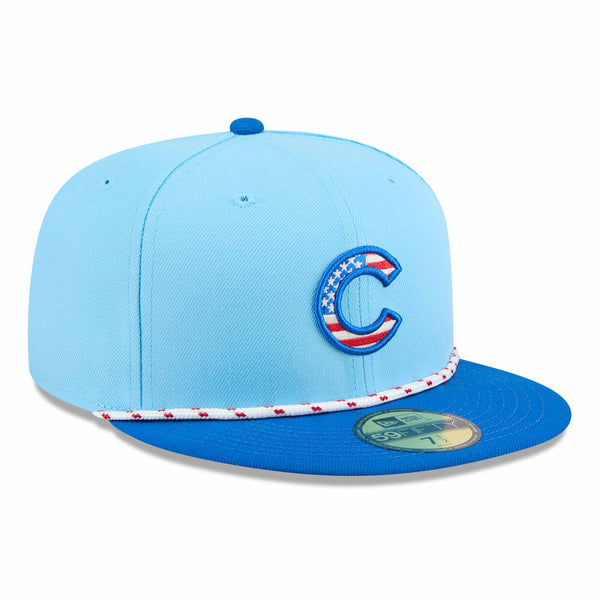 Chicago Cubs New Era 2025 Fourth of July 59FIFTY Rope Fitted Cap