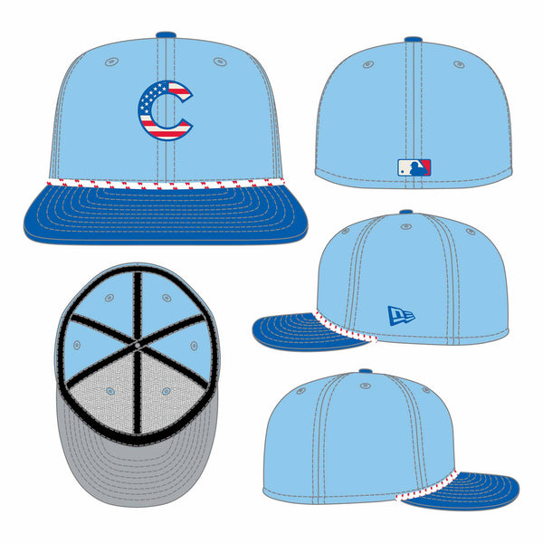 Chicago Cubs New Era 2025 Fourth of July 59FIFTY Rope Fitted Cap