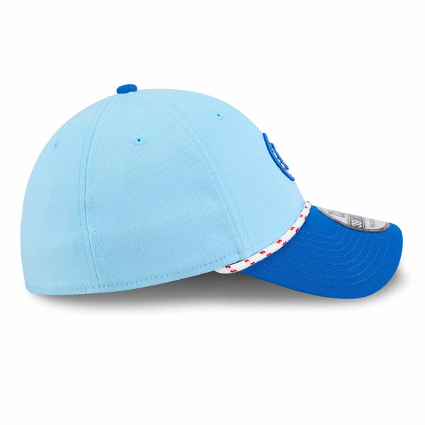 Chicago Cubs New Era 2025 Fourth of July 39THIRTY Rope Stretch Fit Cap