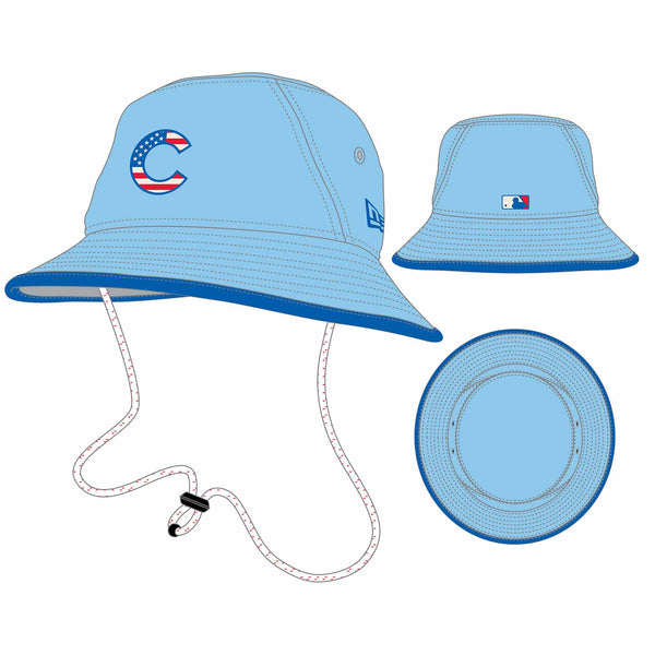 Chicago Cubs New Era 2025 Fourth of July Bucket Cap