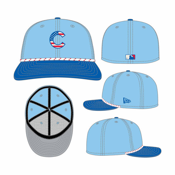 Chicago Cubs New Era 2025 Fourth of July 59FIFTY Low Profile Rope Fitted Cap