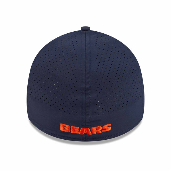 Chicago Bears New Era Navy Bear Face Perforated 39THIRTY Stretch Fit Cap