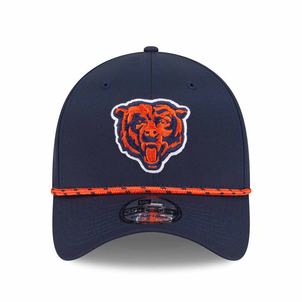 Chicago Bears New Era Navy Bear Face Perforated 39THIRTY Stretch Fit Cap