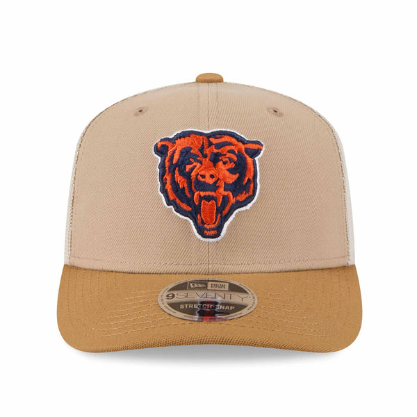 Chicago Bears New Era Two Tone Cream 9SEVENTY Stretch Snap Trucker Adjustable Cap